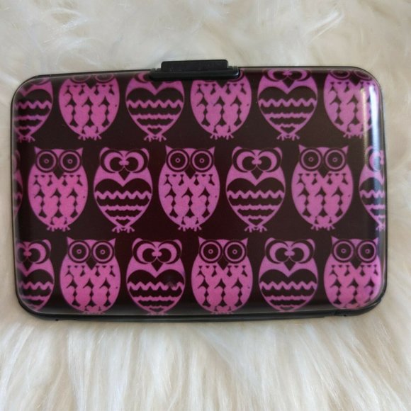 OWLS Wallet RFID Blocking Credit Debit Cards ID Black Purple - Picture 4 of 6